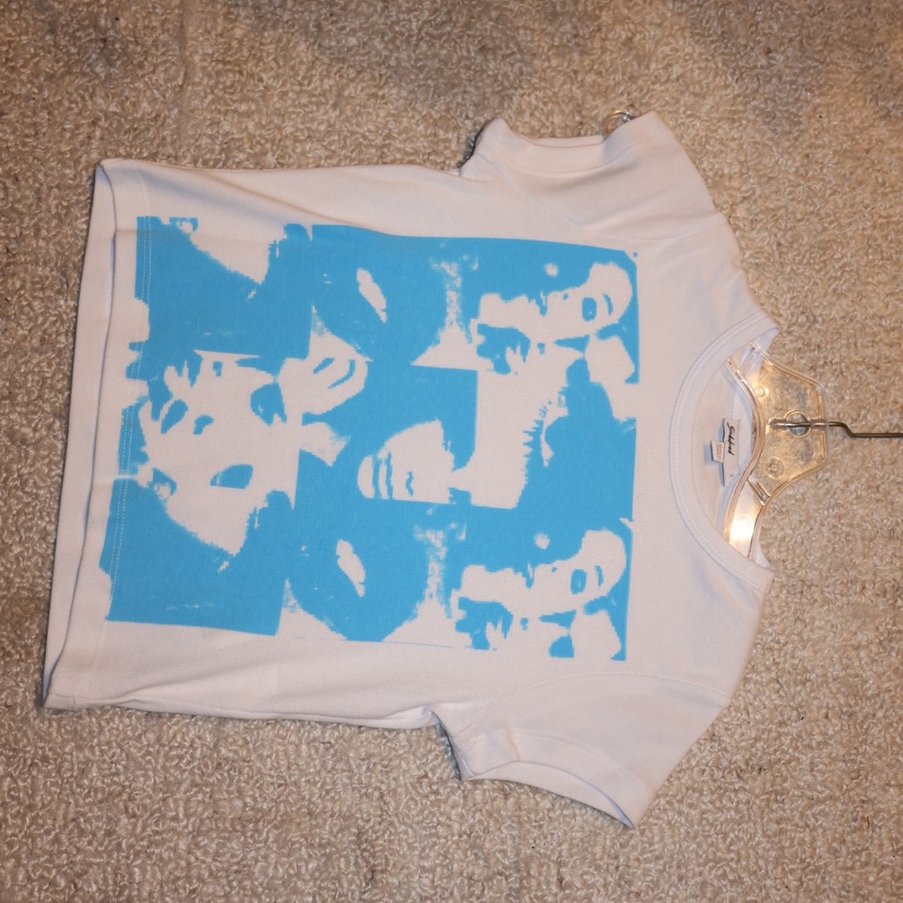 Subdued Blue Faces Top